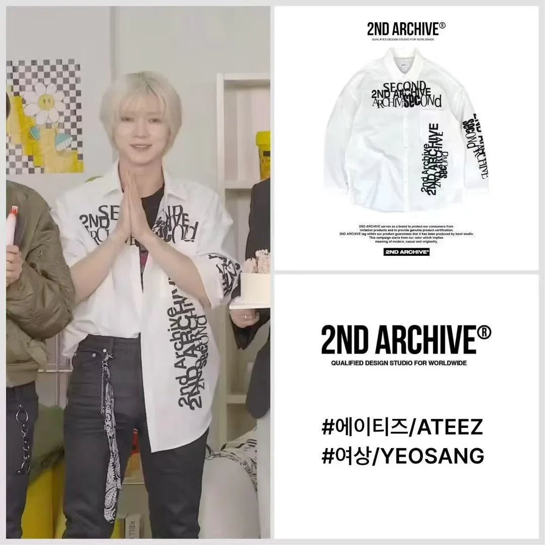 韓國直送2nd ARCHIVE Crayons Lettering Shirt - HLY & CHOCCICO