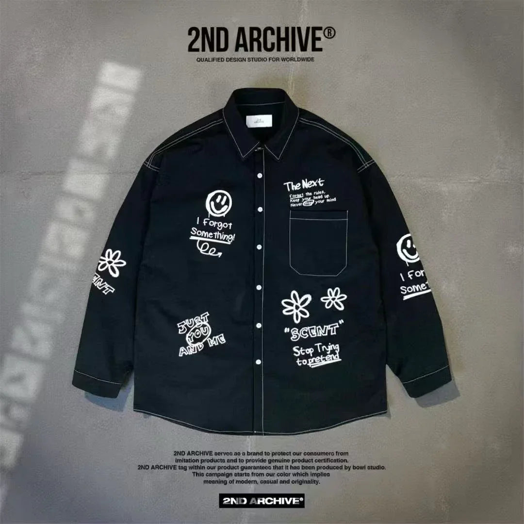 韓國直送2nd ARCHIVE Crayons Lettering Shirt - HLY & CHOCCICO