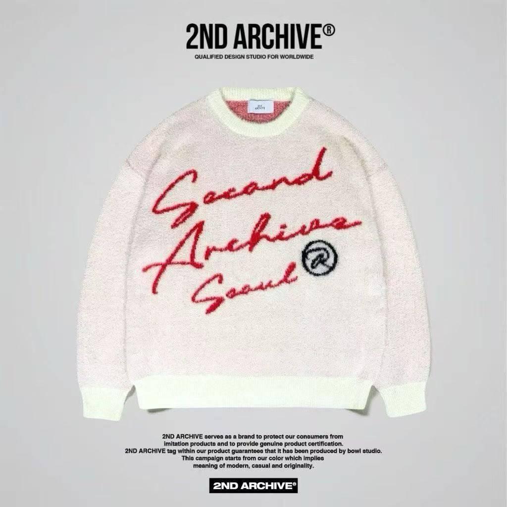韓國直送2nd ARCHIVE Cursive Logo Angora Knit - HLY & CHOCCICO