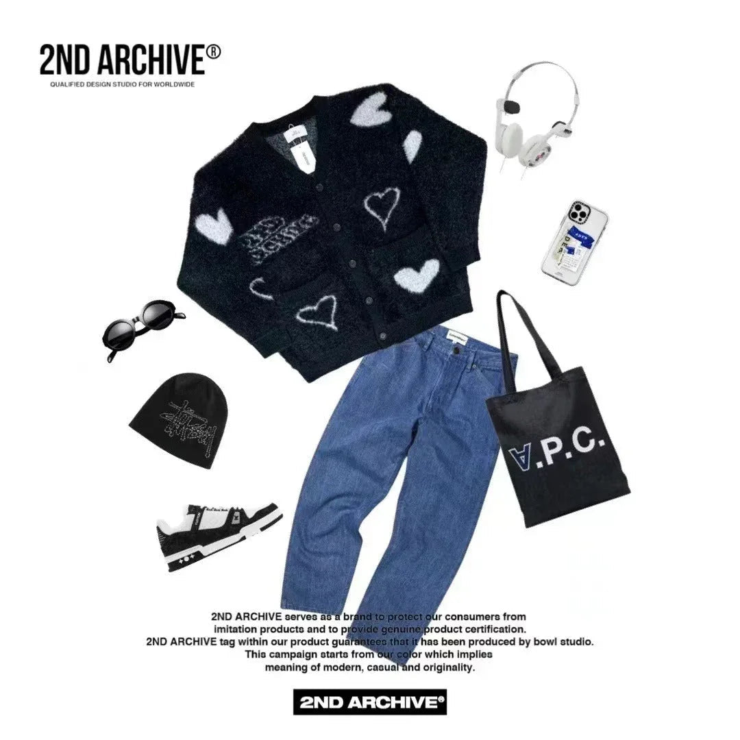 韓國直送🇰🇷 2ND ARCHIVE Full Heart Cardigan - HLY & CHOCCICO