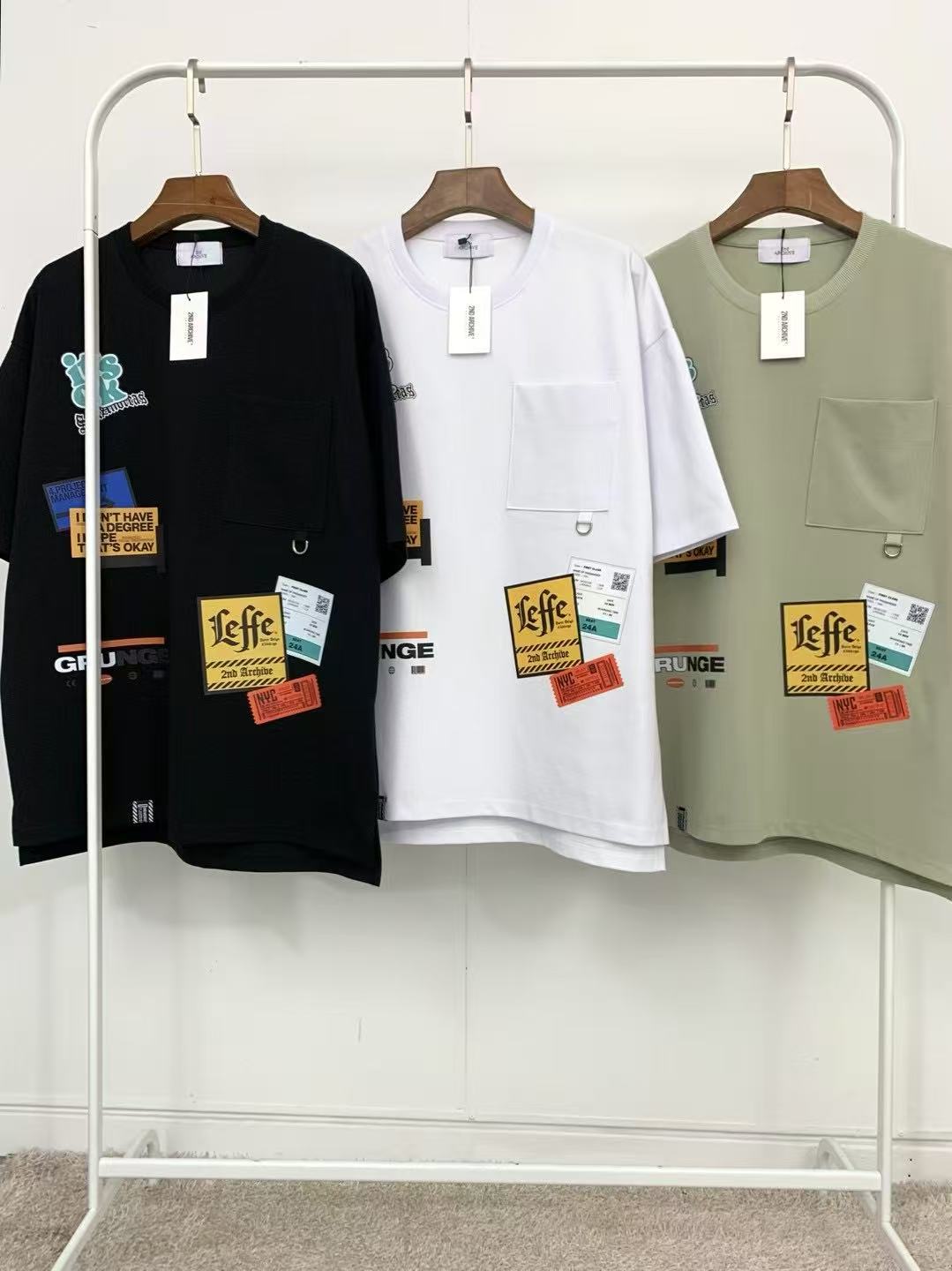 🇰🇷韓國直送🇰🇷 2ND ARCHIVE Grunge Label Patch Short Sleeve HLY & CHOCCICO