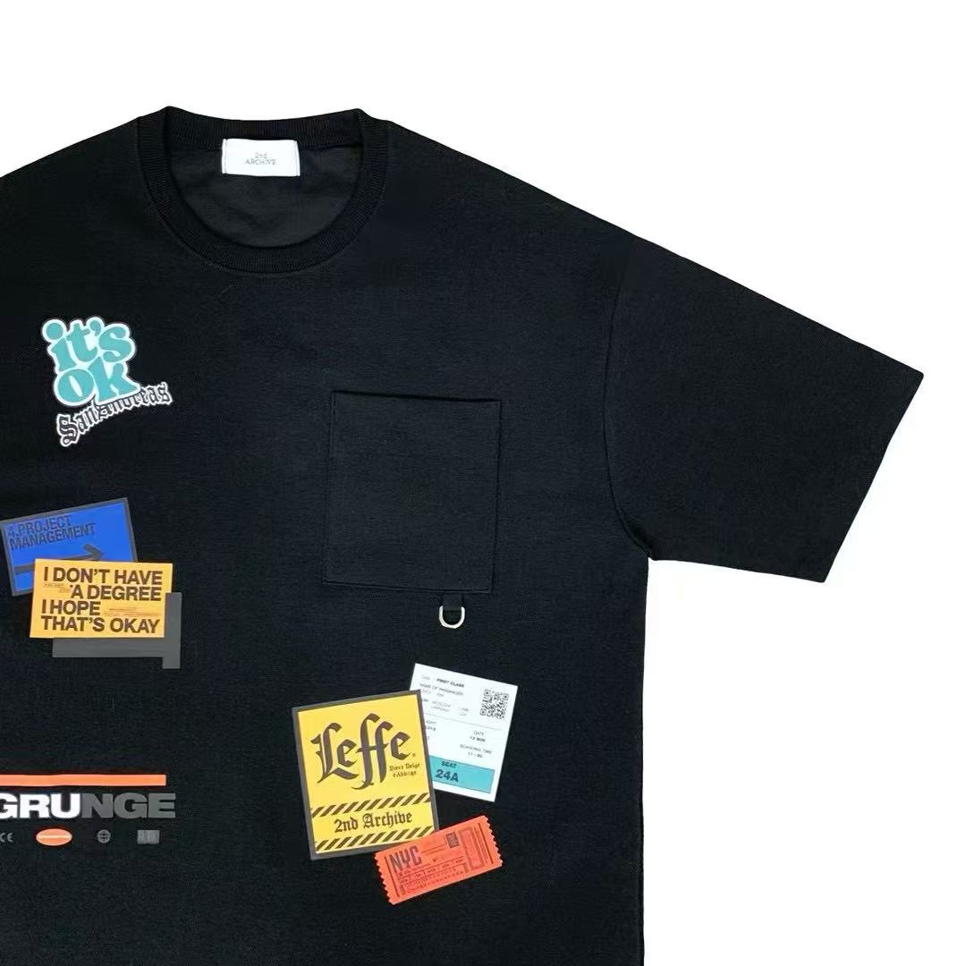 🇰🇷韓國直送🇰🇷 2ND ARCHIVE Grunge Label Patch Short Sleeve HLY & CHOCCICO