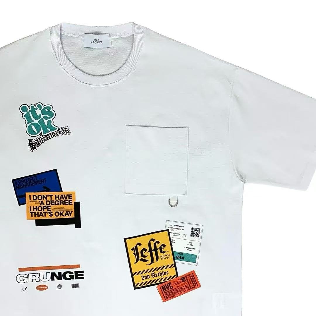 🇰🇷韓國直送🇰🇷 2ND ARCHIVE Grunge Label Patch Short Sleeve HLY & CHOCCICO