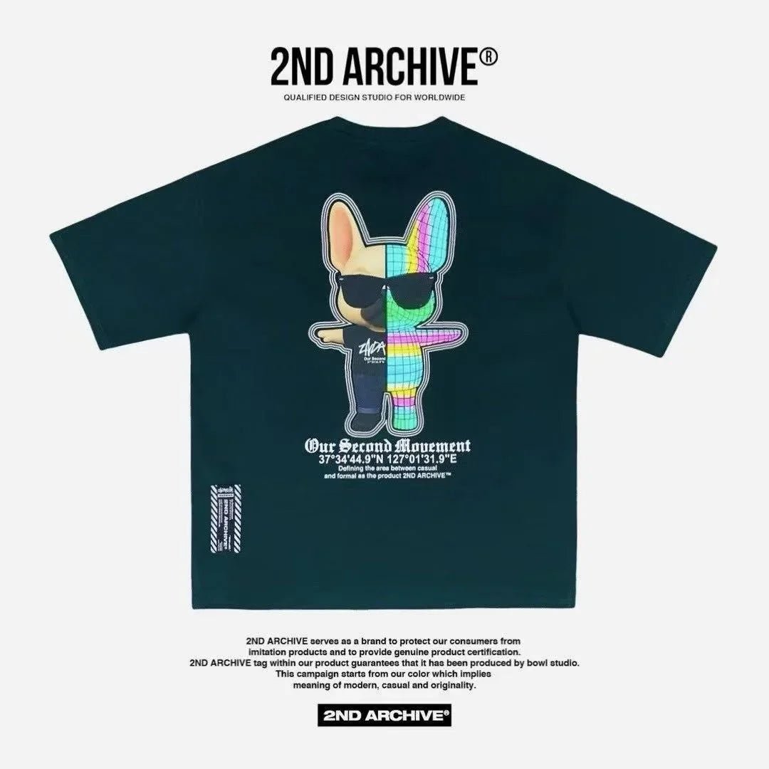 🇰🇷韓國直送🇰🇷 2ND ARCHIVE Half Buldog Scotch Short Tee - HLY & CHOCCICO