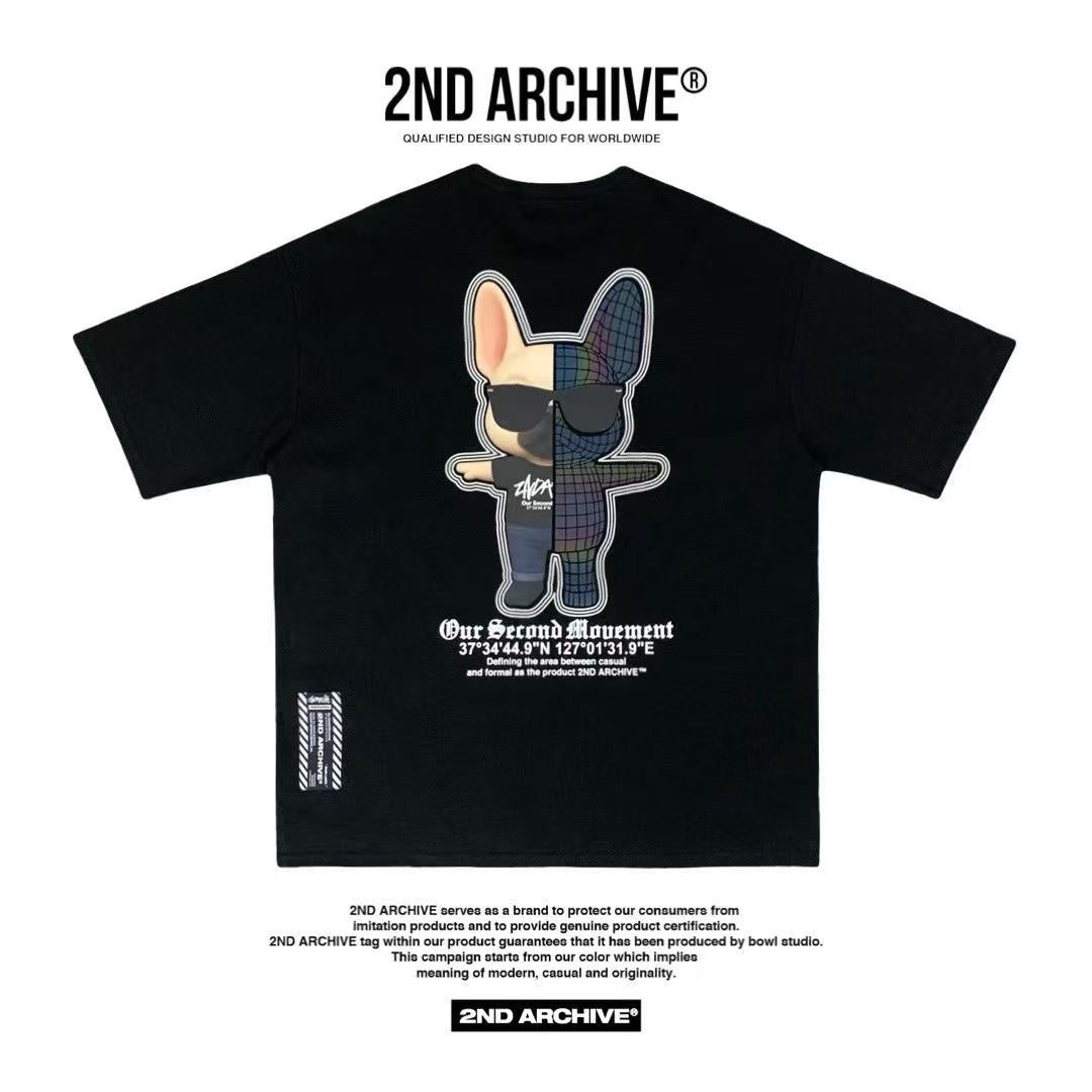 🇰🇷韓國直送🇰🇷 2ND ARCHIVE Half Buldog Scotch Short Tee HLY & CHOCCICO