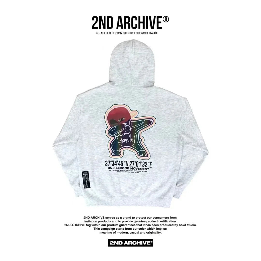 韓國直送🇰🇷 2ND ARCHIVE Hip Pop Dog Hoodie - HLY & CHOCCICO