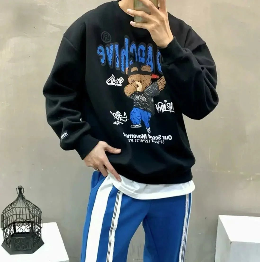 韓國直送🇰🇷 2ND ARCHIVE HipHop Bear Sweatshirt | 4 Color - HLY & CHOCCICO