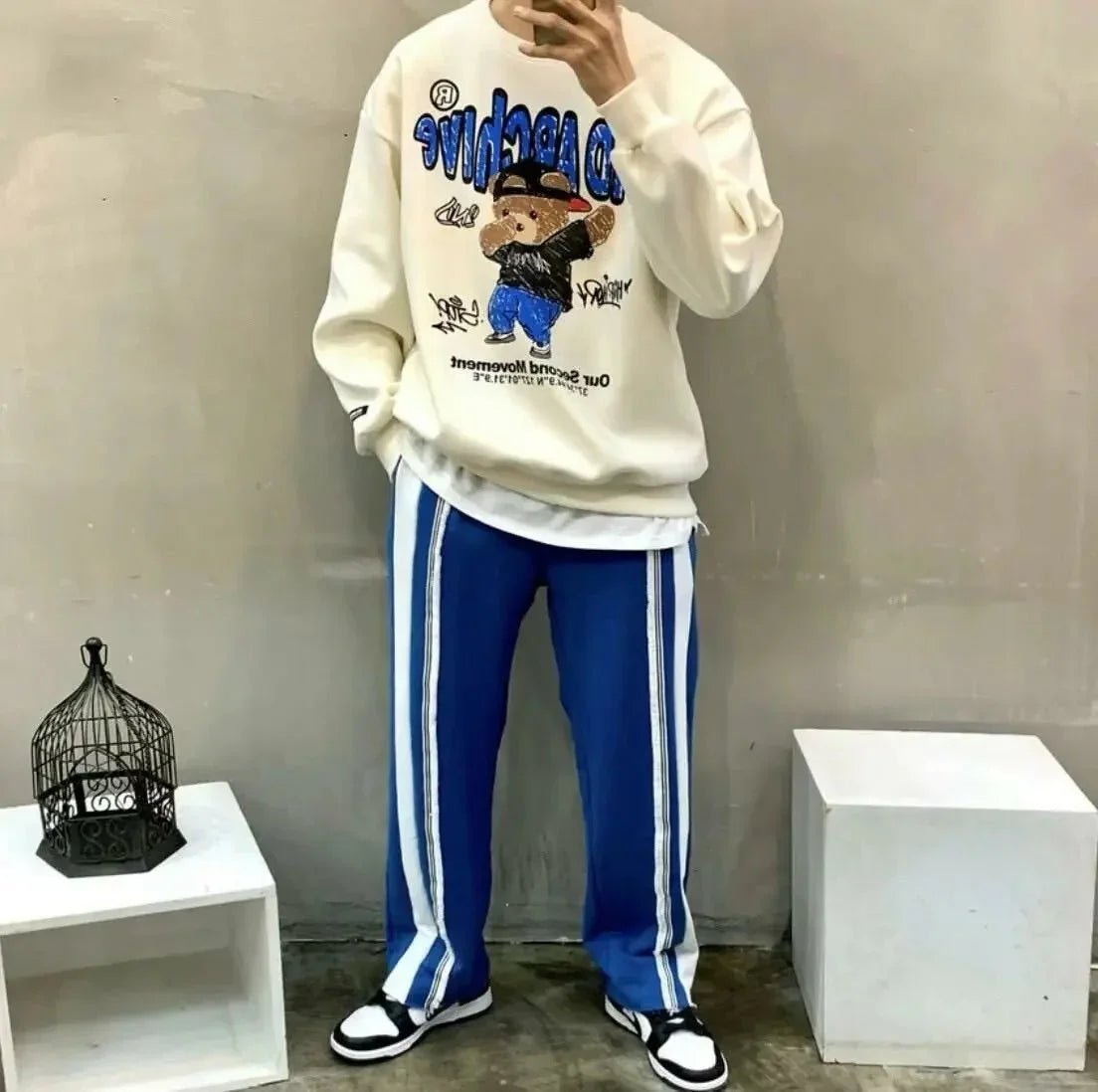 韓國直送🇰🇷 2ND ARCHIVE HipHop Bear Sweatshirt | 4 Color - HLY & CHOCCICO