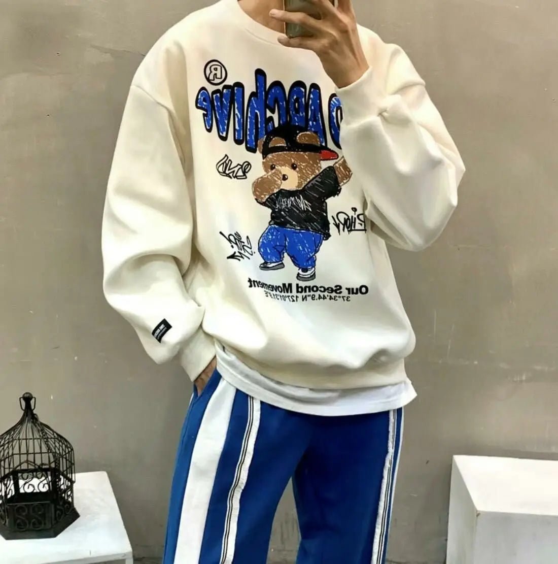 韓國直送🇰🇷 2ND ARCHIVE HipHop Bear Sweatshirt | 4 Color - HLY & CHOCCICO