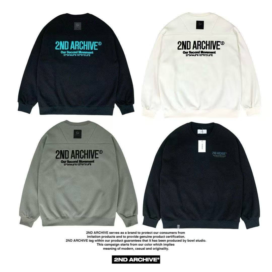 韓國直送🇰🇷 2ND ARCHIVE Logo Embroidered Sweatshirt HLY & CHOCCICO