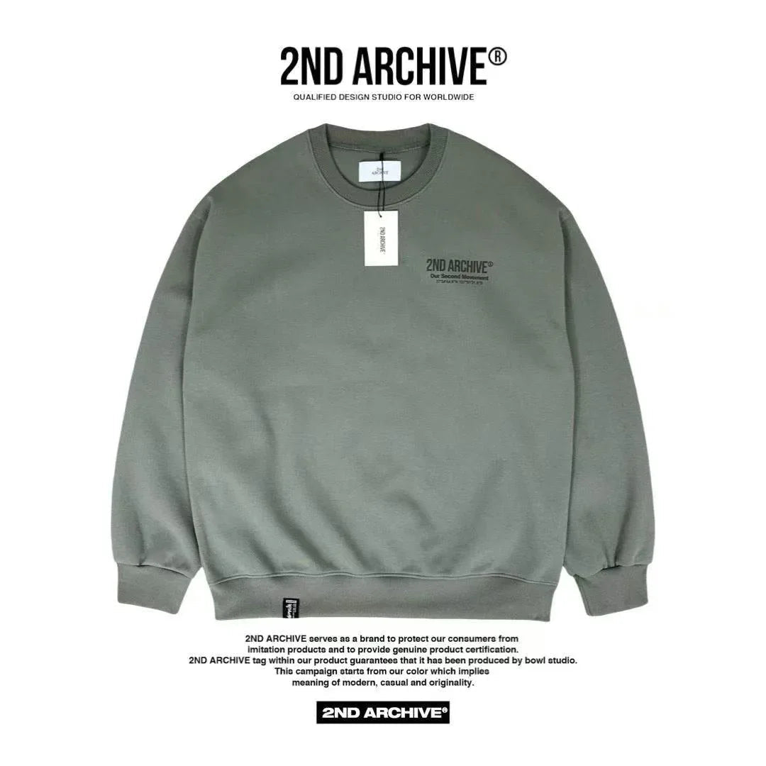 韓國直送🇰🇷 2ND ARCHIVE Logo Embroidered Sweatshirt - HLY & CHOCCICO