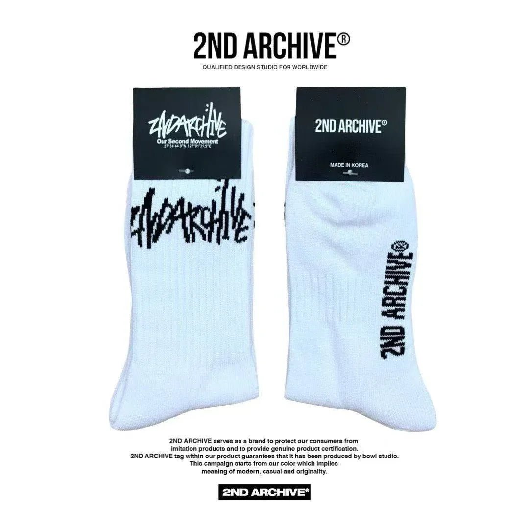 韓國直送🇰🇷 2ND ARCHIVE Logo Socks (一套2款) - HLY & CHOCCICO