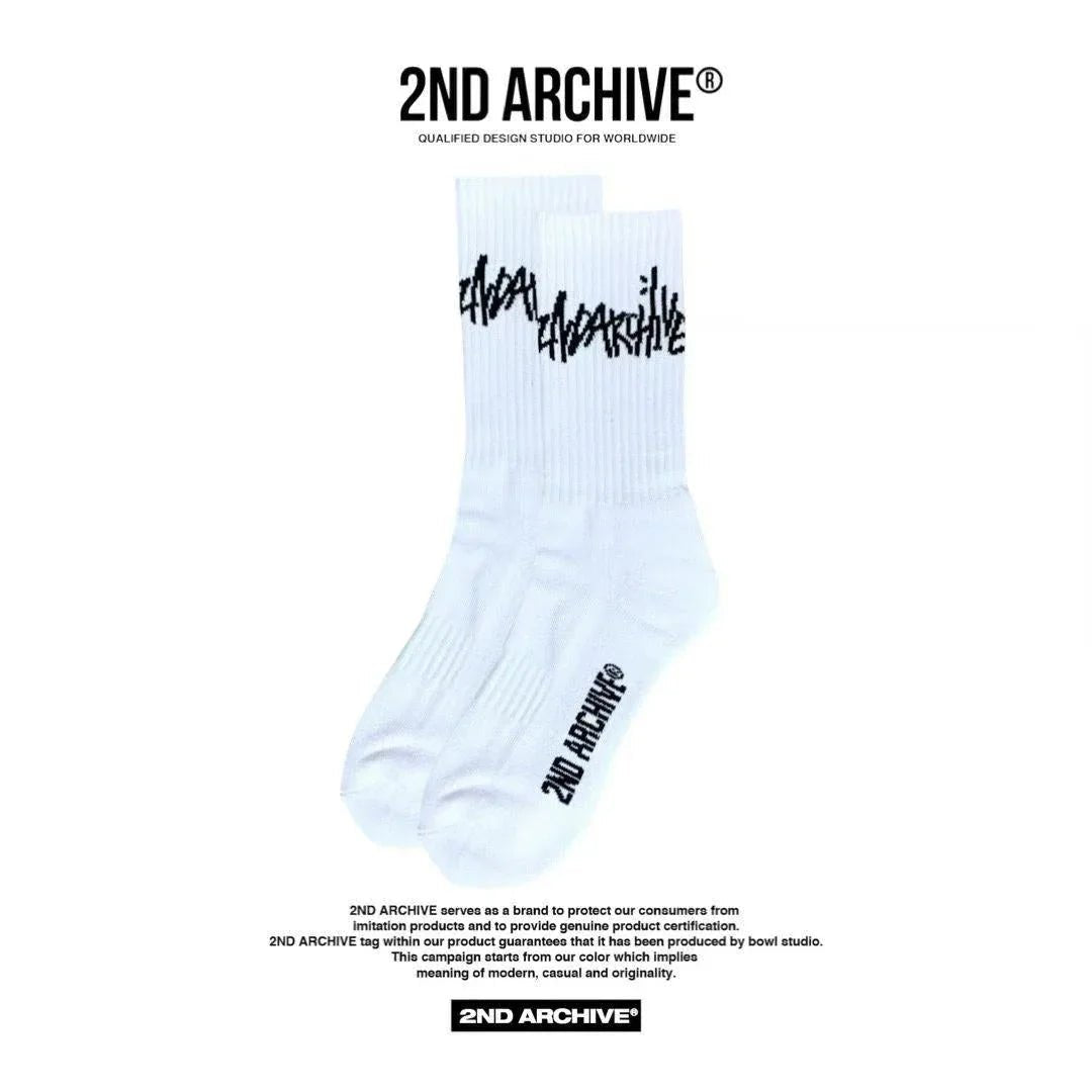 韓國直送🇰🇷 2ND ARCHIVE Logo Socks (一套2款) - HLY & CHOCCICO