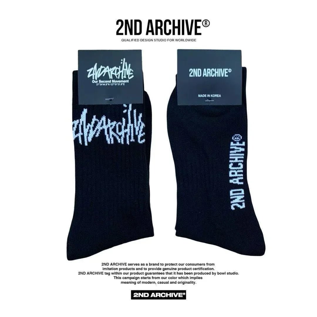 韓國直送🇰🇷 2ND ARCHIVE Logo Socks (一套2款) - HLY & CHOCCICO