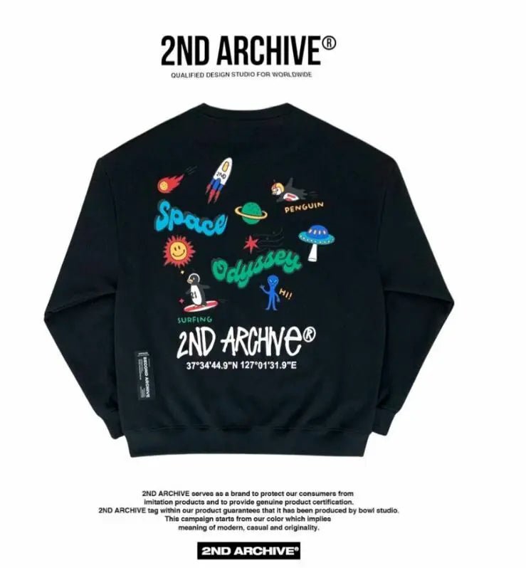 韓國直送🇰🇷 2ND ARCHIVE Odyssey Space Penjuin Sweatshirt - 4 Color - HLY & CHOCCICO