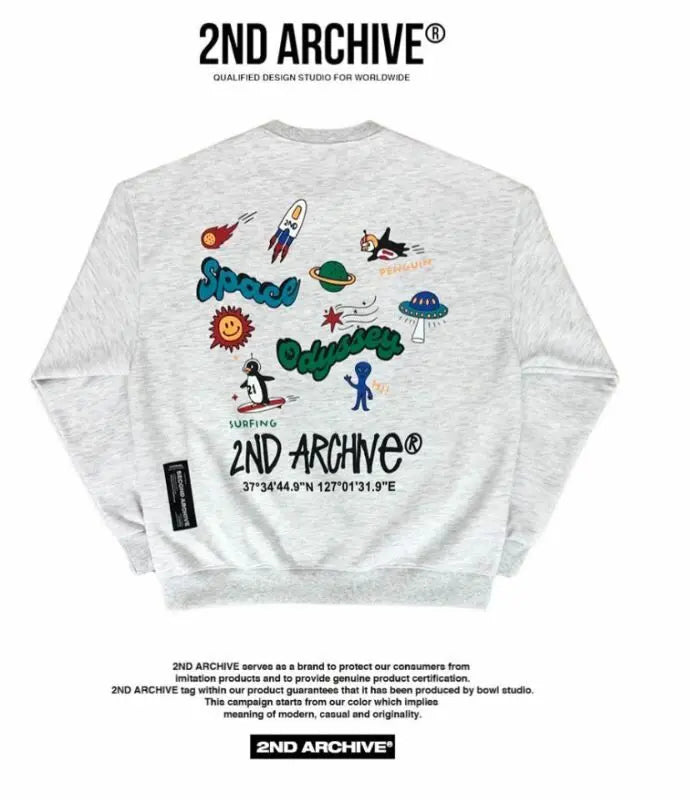 韓國直送🇰🇷 2ND ARCHIVE Odyssey Space Penjuin Sweatshirt - 4 Color - HLY & CHOCCICO