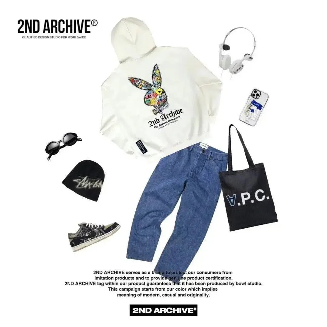 韓國直送🇰🇷 2ND ARCHIVE Play Rabbit Hoodie - HLY & CHOCCICO