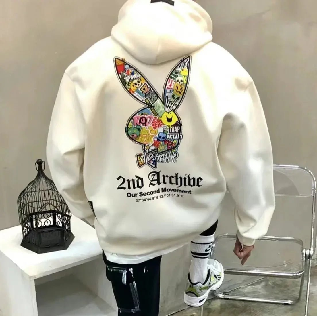 韓國直送🇰🇷 2ND ARCHIVE Play Rabbit Hoodie - HLY & CHOCCICO