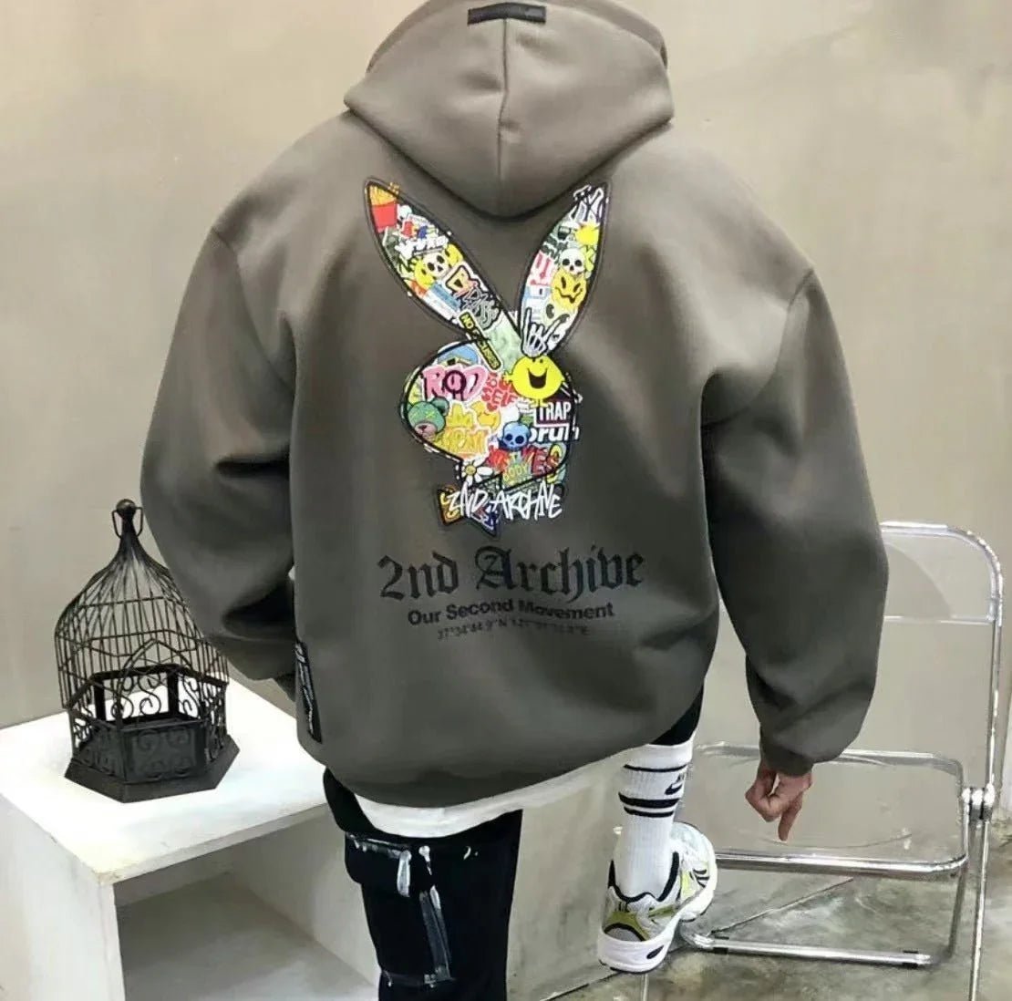 韓國直送🇰🇷 2ND ARCHIVE Play Rabbit Hoodie - HLY & CHOCCICO