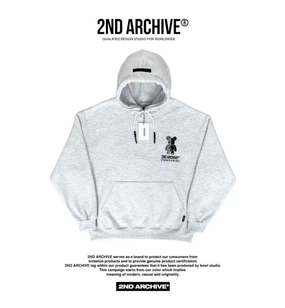 韓國直送 2ND ARCHIVE Scotch Half Bear Hoodie - HLY & CHOCCICO