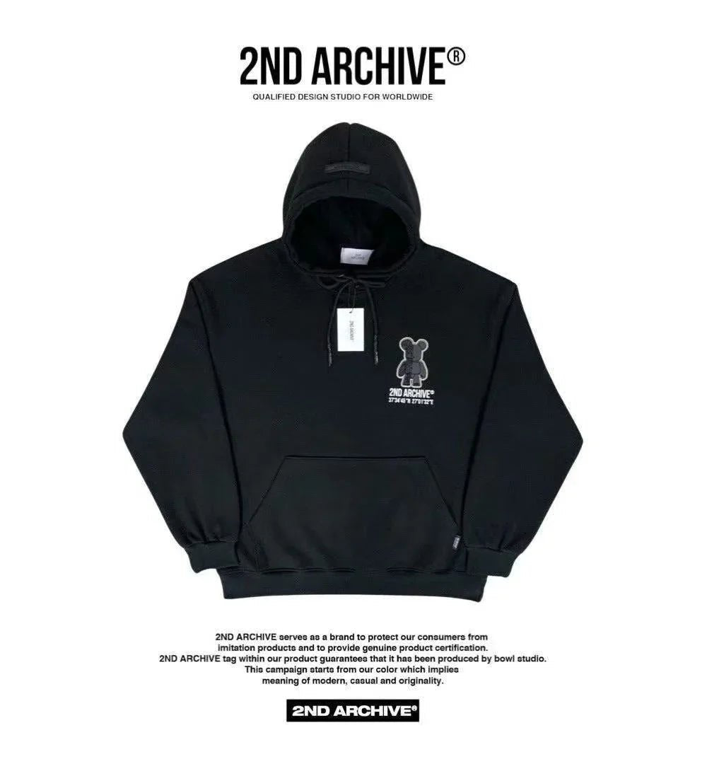 韓國直送 2ND ARCHIVE Scotch Half Bear Hoodie - HLY & CHOCCICO