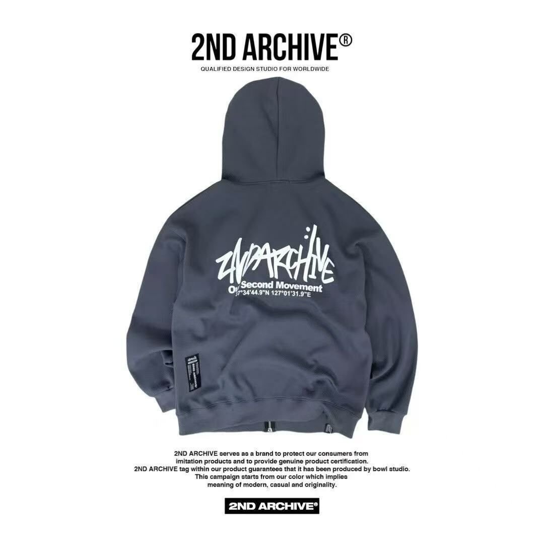 韓國直送🇰🇷 2ND ARCHIVE SG Logo Two Way Hood Zip-up - HLY & CHOCCICO