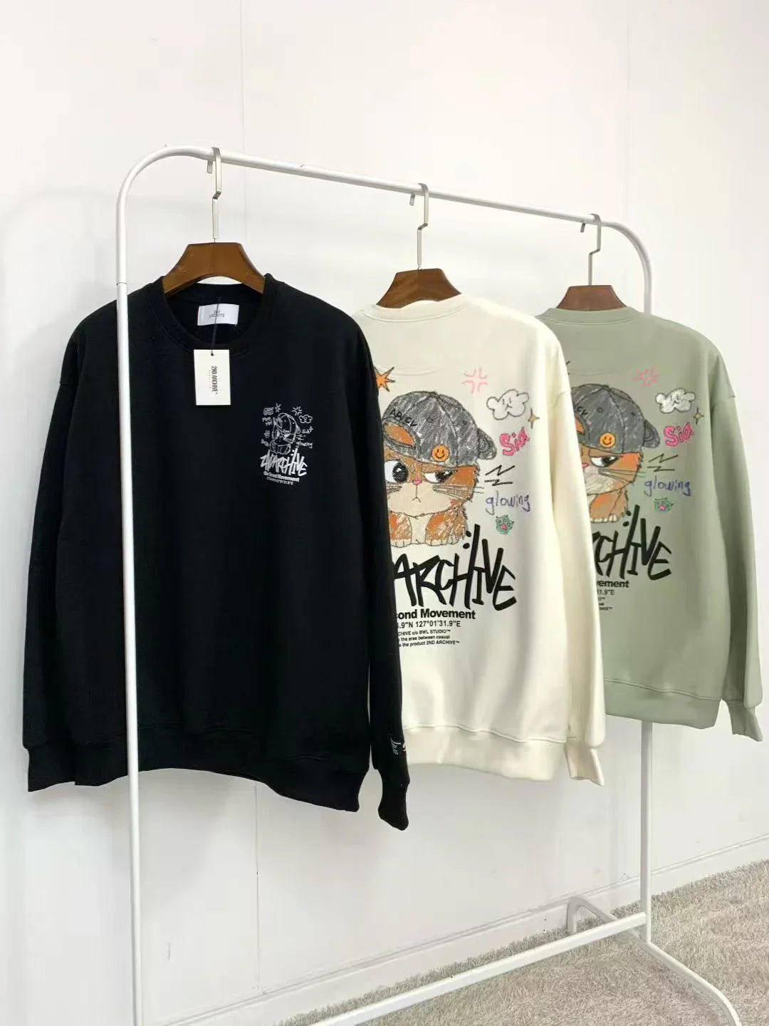 韓國直送 2ND ARCHIVE Smile Ball Cap Sweatshirt - HLY & CHOCCICO