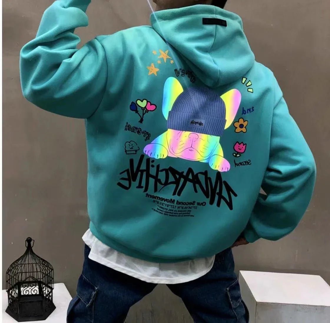 韓國直送🇰🇷 2ND ARCHIVE Sotch Beanie Buldog Hoodie - HLY & CHOCCICO