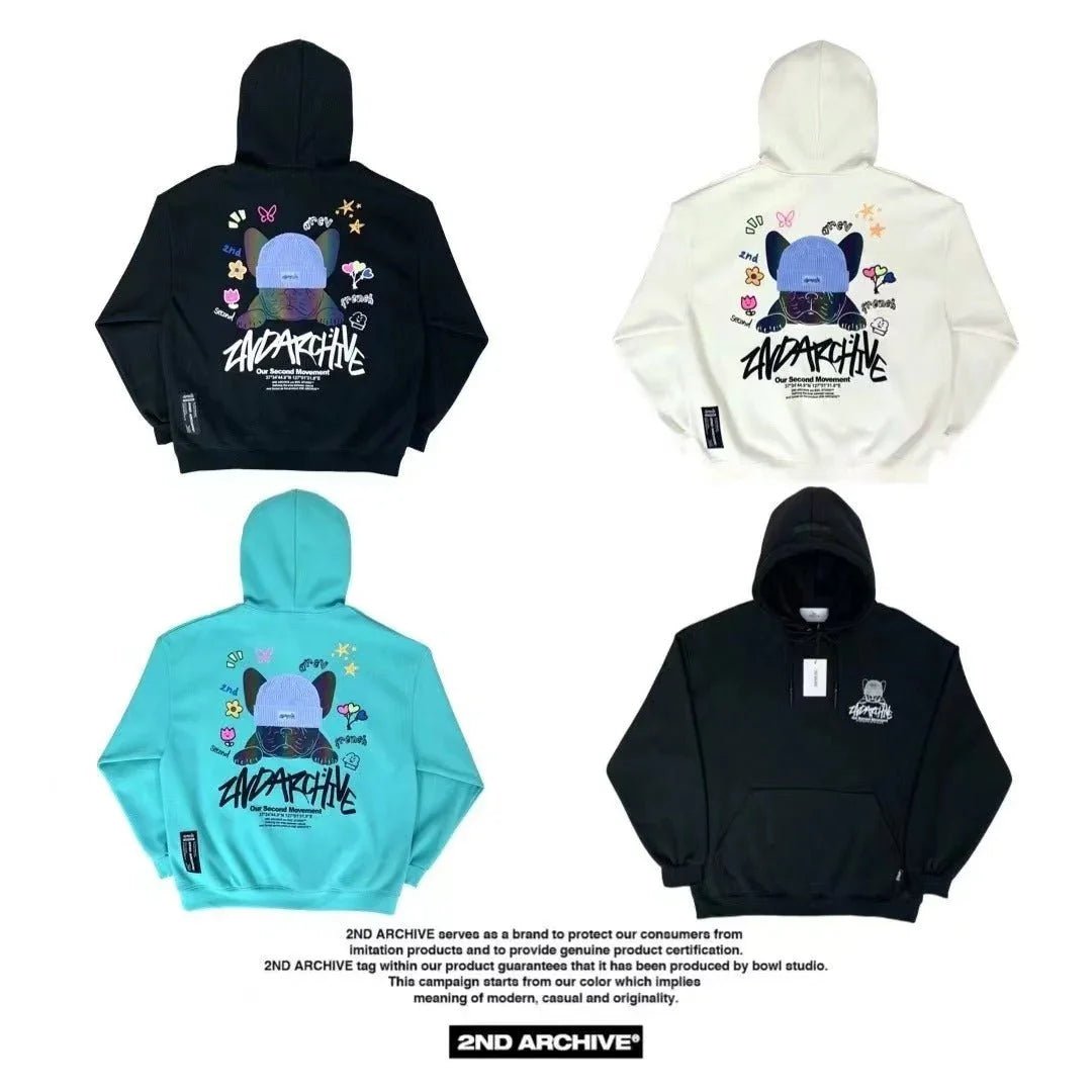 韓國直送🇰🇷 2ND ARCHIVE Sotch Beanie Buldog Hoodie - HLY & CHOCCICO