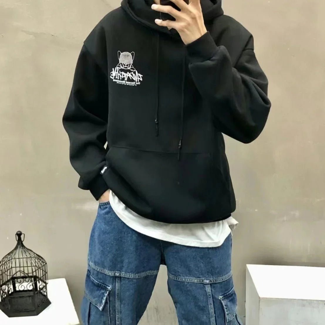 韓國直送🇰🇷 2ND ARCHIVE Sotch Beanie Buldog Hoodie - HLY & CHOCCICO