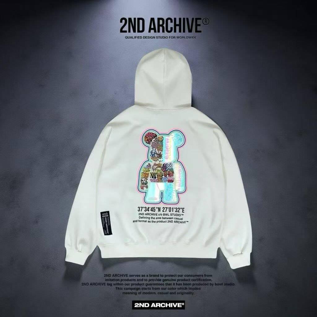 韓國直送2nd ARCHIVE Sticker Scotch Bear Hoodie - HLY & CHOCCICO