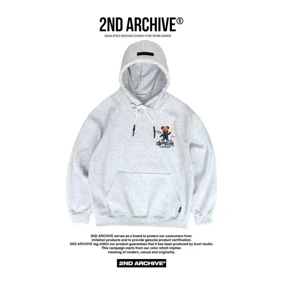 韓國直送🇰🇷 2ND ARCHIVE Tattoo Beanie Bear Hoodies - HLY & CHOCCICO
