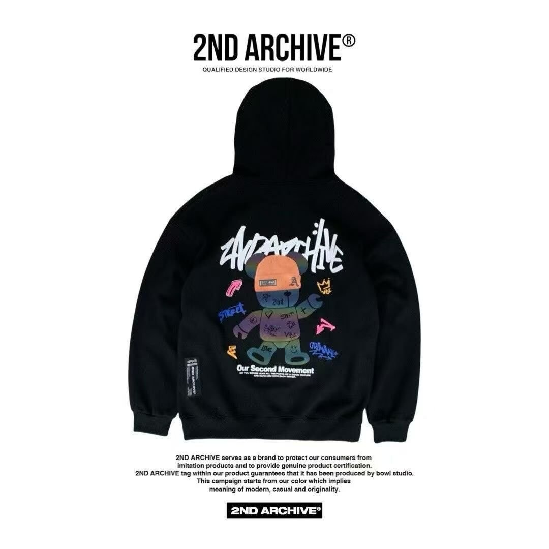 ้ๅ็ด้๐ฐ๐ท 2ND ARCHIVE Tattoo Beanie Bear Hoodies - HLY & CHOCCICO