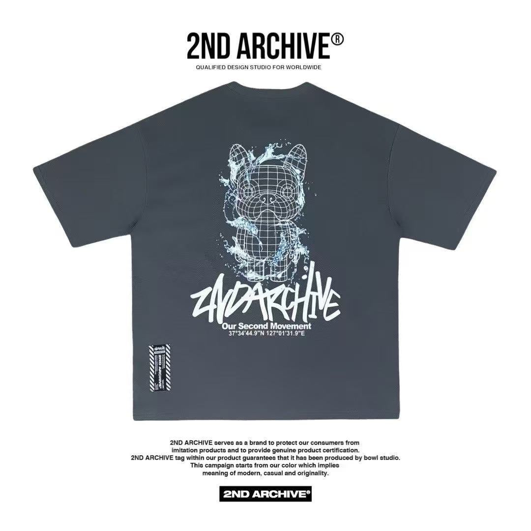 🇰🇷韓國直送🇰🇷 2ND ARCHIVE Water Line Buldog Tee HLY & CHOCCICO