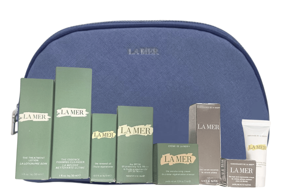 贈品購物滿$3500, 送Lamer 9件旅行套裝 , 數量有限,送完即止Lamer 9件旅行套裝(洗面乳,精華水,萬能油,精華,眼霜,乳液,面霜,防曬,化妝袋) HLY & CHOCCICO