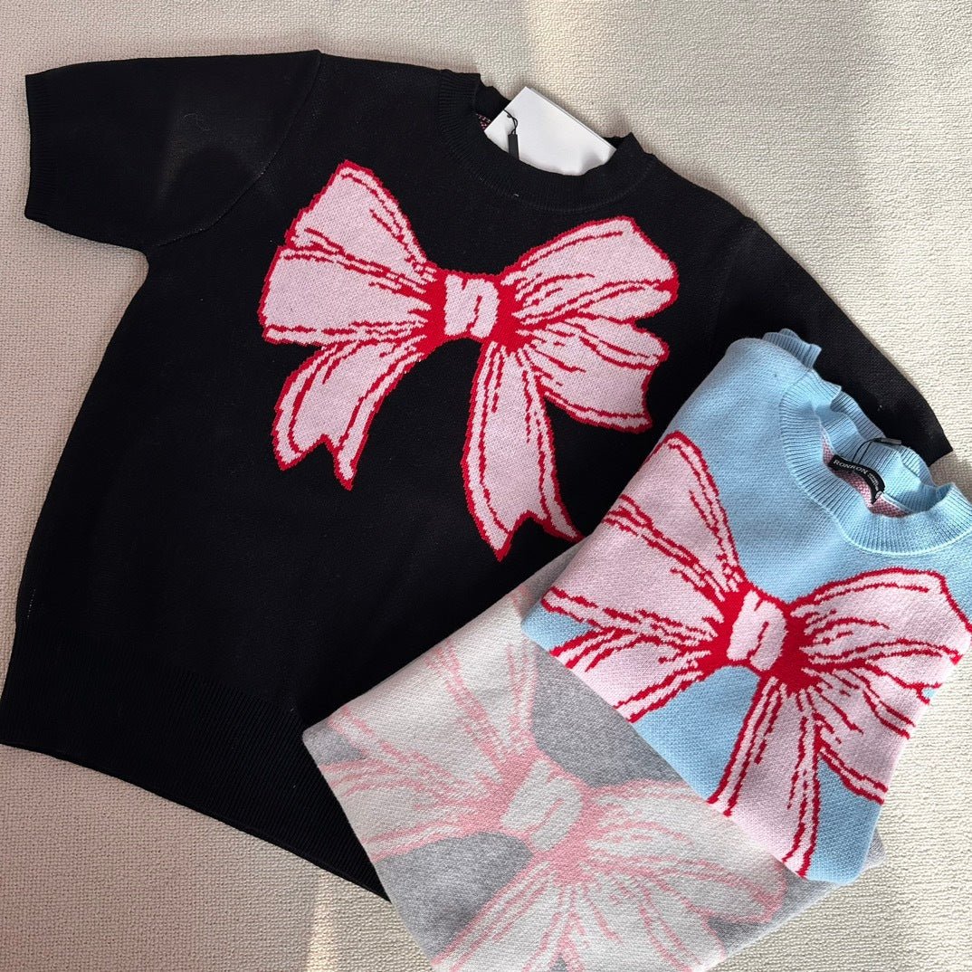 韓國潮牌RonRon knitted short sleeves - 3 Color - HLY & CHOCCICO