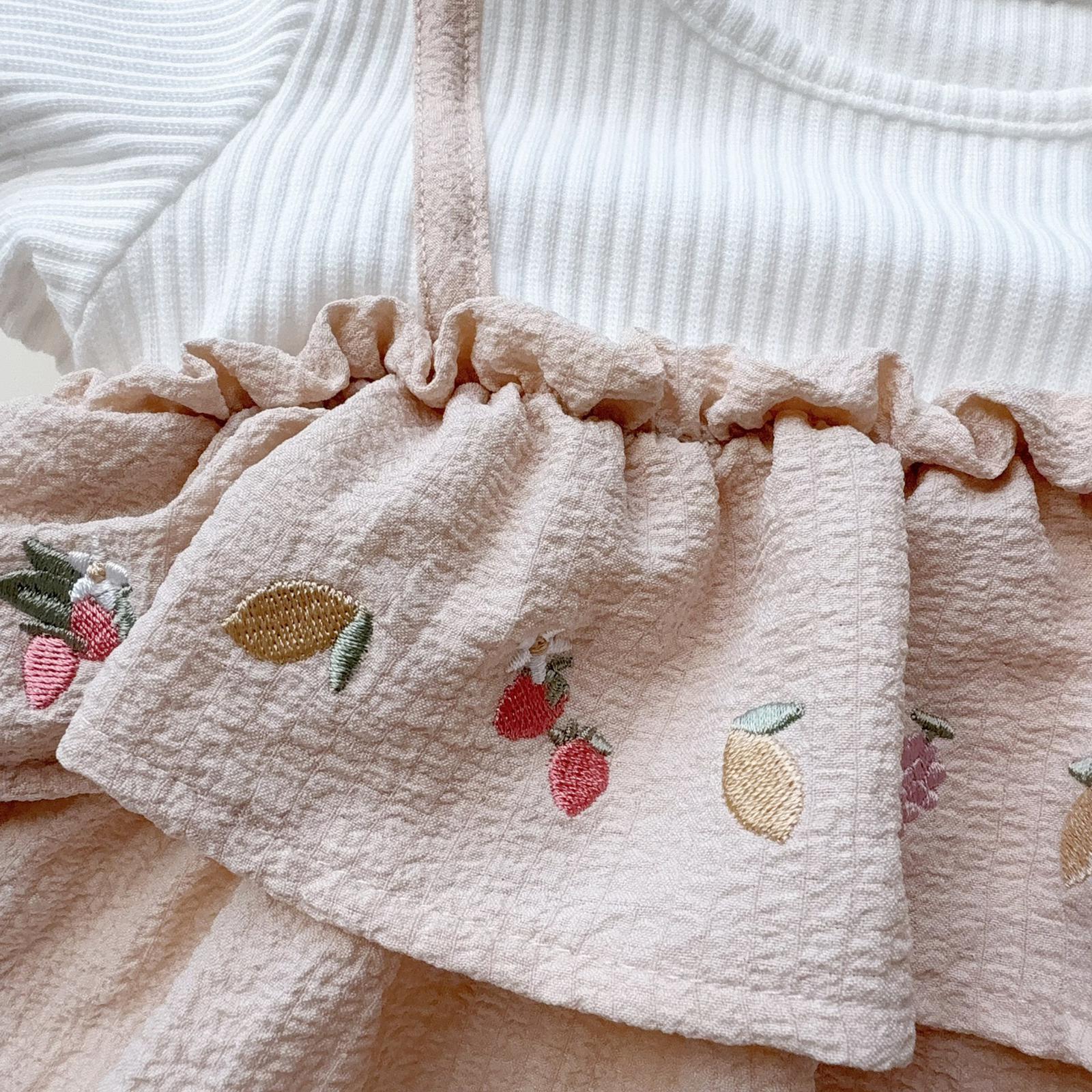 🌟售完即止🌟日系小花刺繡包屁裙 ( 🚚貨期 4 - 6星期 ) - HLY & CHOCCICO