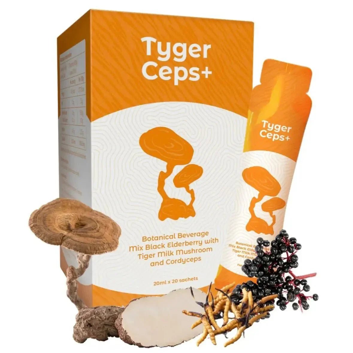 【一口價$499/盒】⭐️最新升級版配方⭐ TygerCeps+ 虎乳芝益肺寶 每盒有20包(一包20ml) - HLY & CHOCCICO