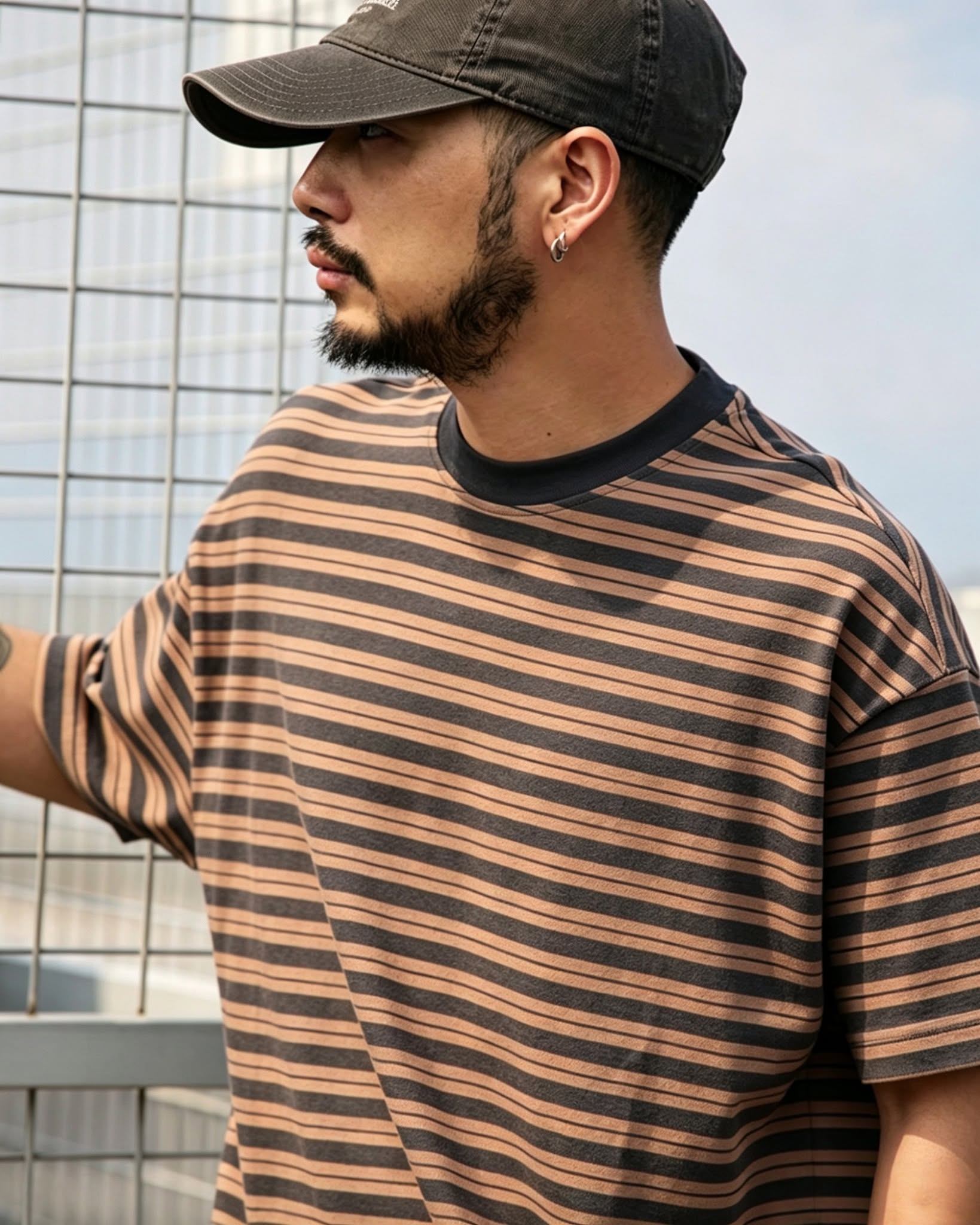 Wide- Striped Relaxed Tee