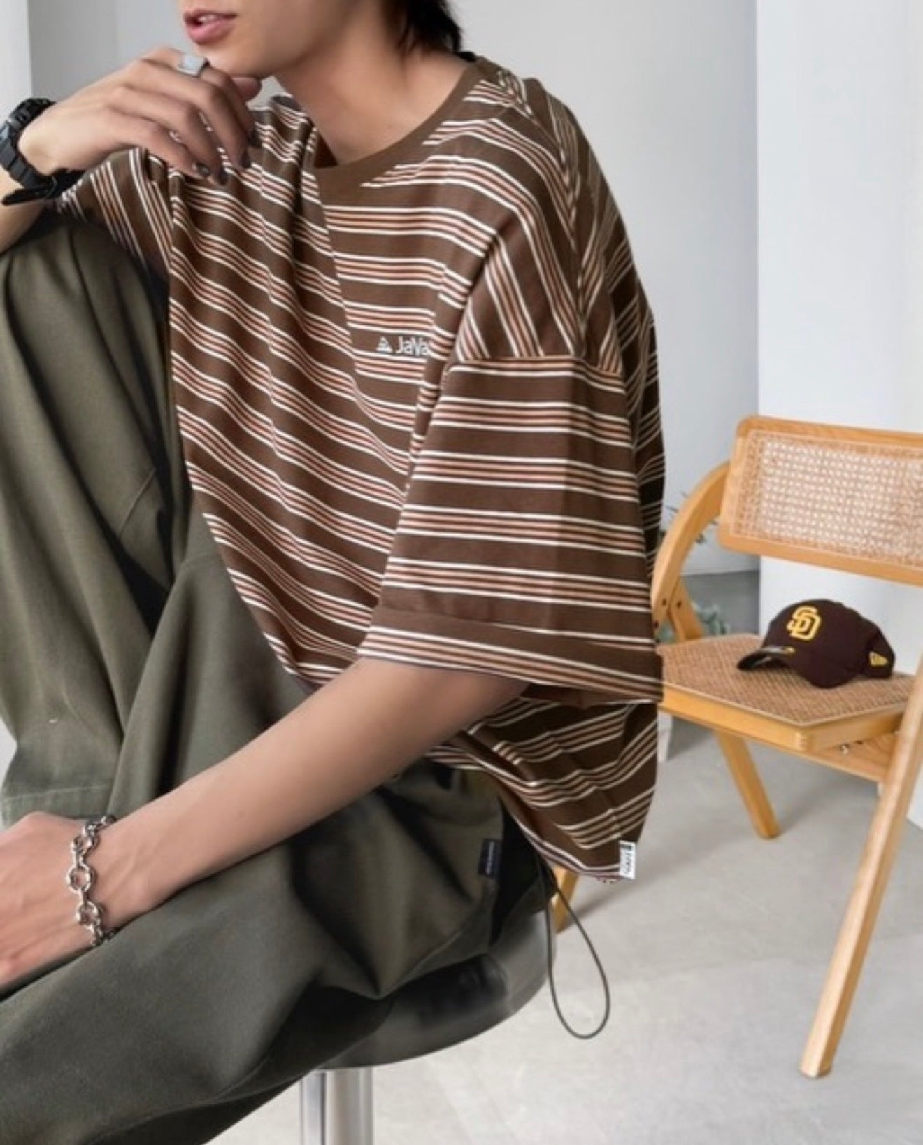 Direct from Japan JaVa Collaboration Multi-Stripe Tee