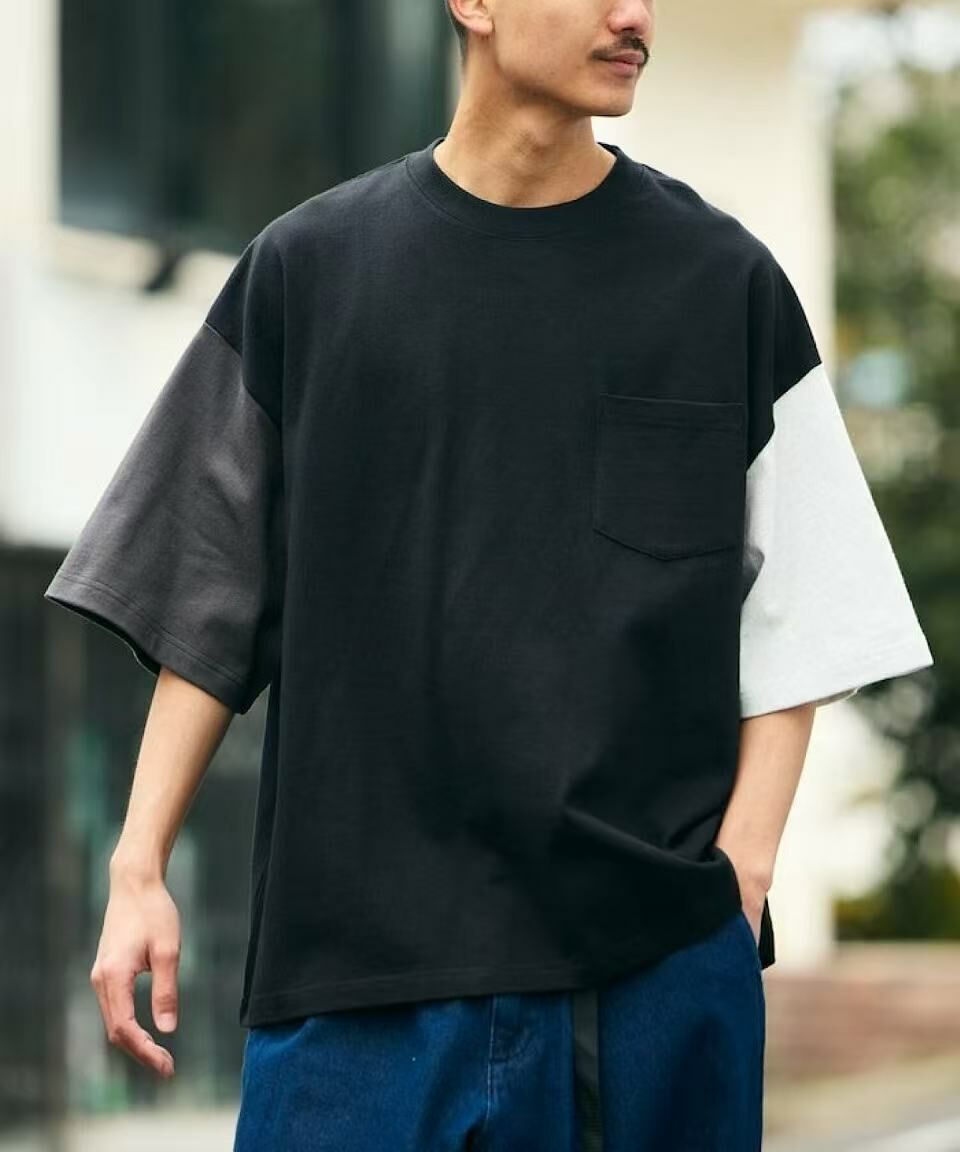 日本直送9 oz Heavyweight Big Silhouette Crew Neck Pocket T-shirt - HLY & CHOCCICO
