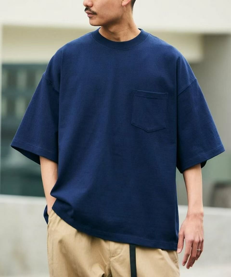 日本直送9 oz Heavyweight Big Silhouette Crew Neck Pocket T-shirt - HLY & CHOCCICO