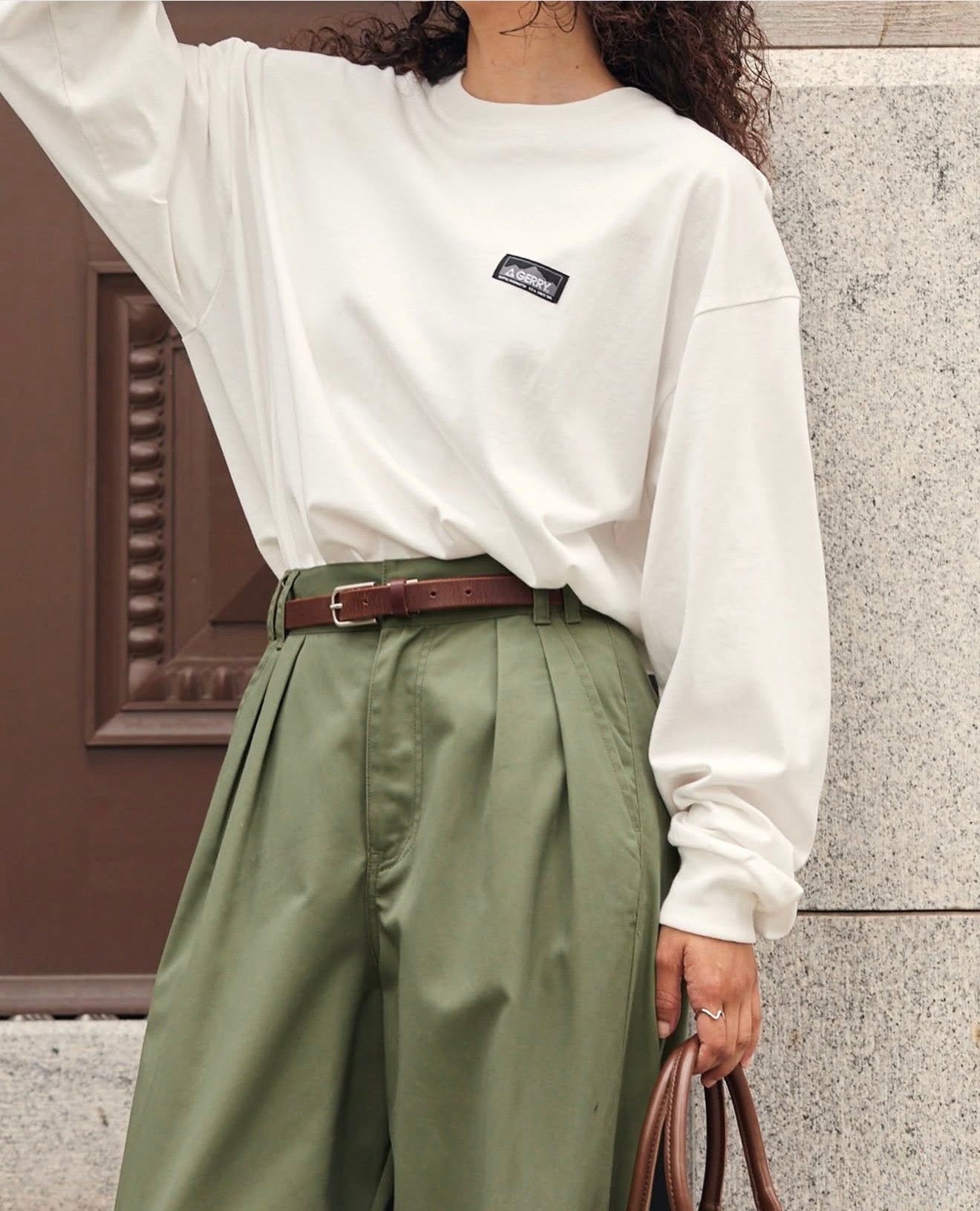 Direct from Japan GERRY Print Big Silhouette Long Sleeve Tee