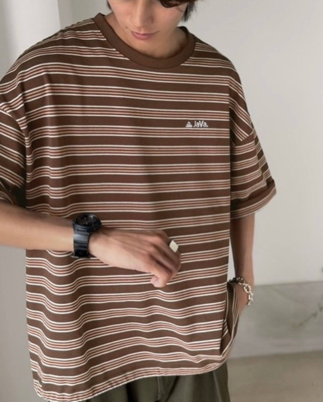 Direct from Japan JaVa Collaboration Multi-Stripe Tee