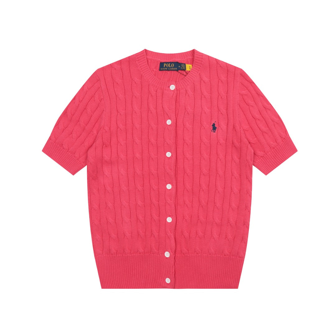 RL Polo Knit Short-sleeve Cardigan 🎨 14 Color Options