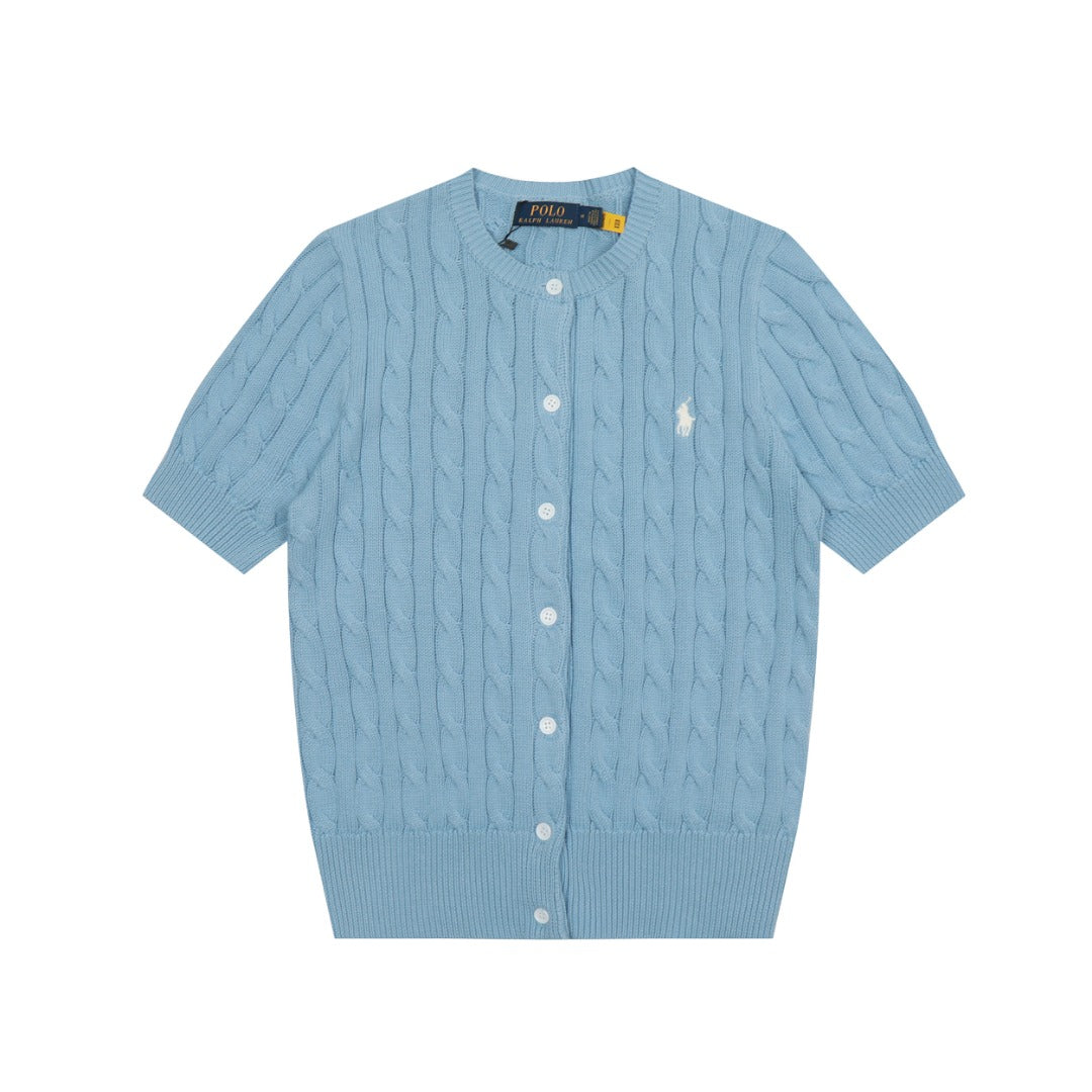 RL Polo Knit Short-sleeve Cardigan 🎨 14 Color Options