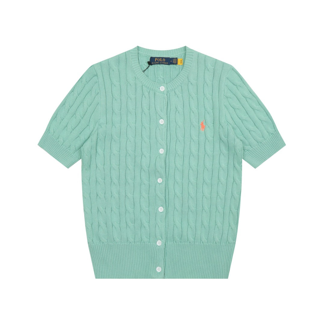 RL Polo Knit Short-sleeve Cardigan 🎨 14 Color Options