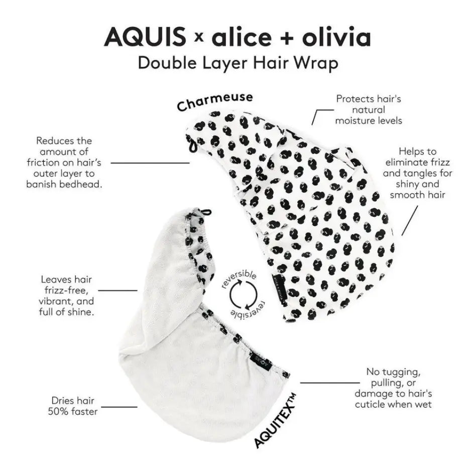 美國🇺🇸 AQUIS x Alice + Olivia 聯名雙層速乾髮帽 - HLY & CHOCCICO