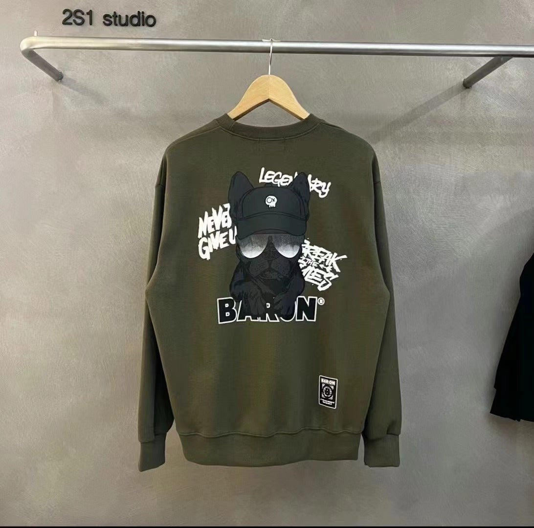 韓國直送Baron Black Dog Happo Sweatshirt - HLY & CHOCCICO