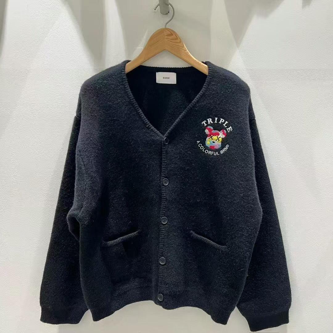 韓國直送Baron Triple Embroidery Cardigan - HLY & CHOCCICO
